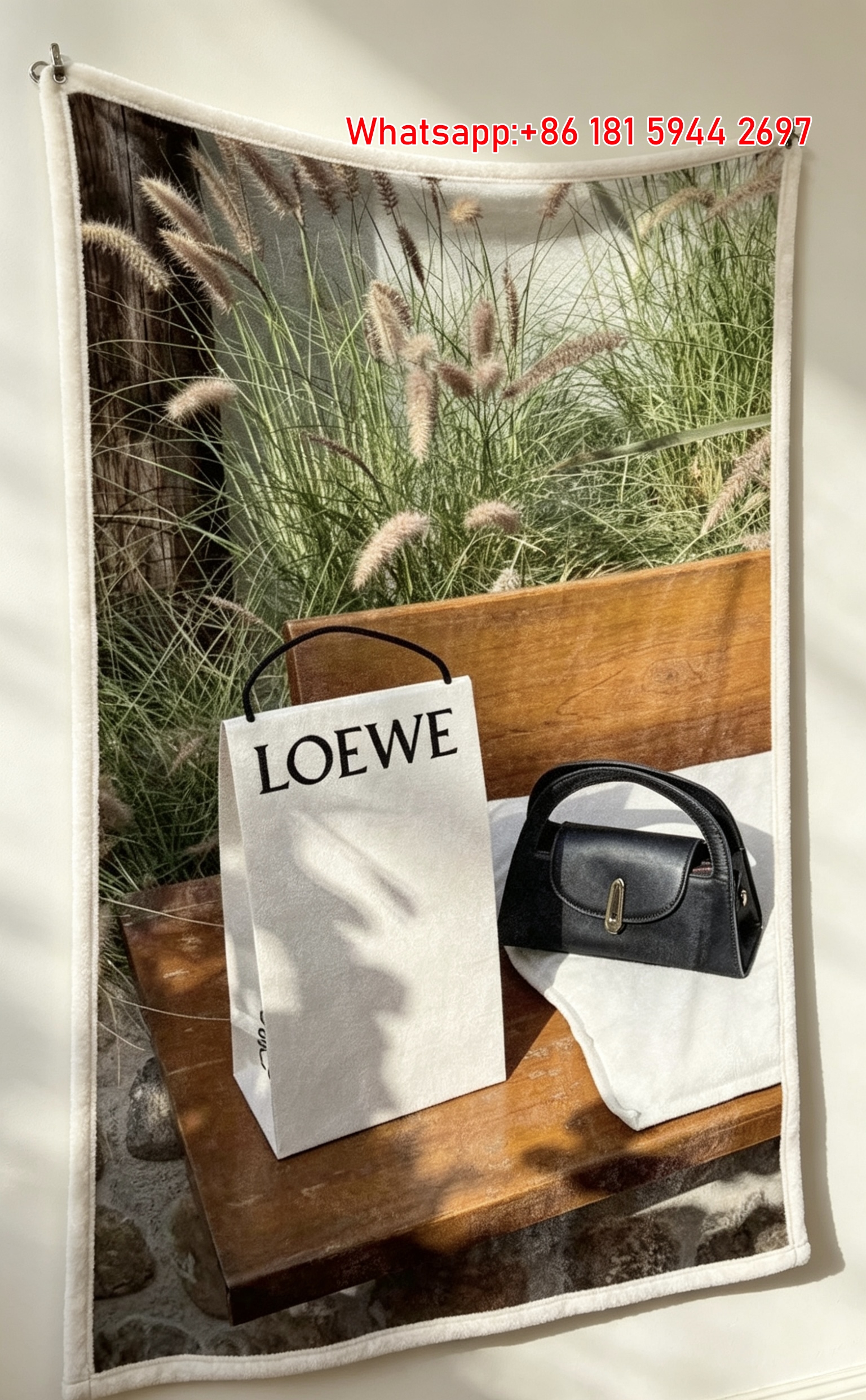 LOEWE Calla Lily Flannel Sofa Throw Blanket L401